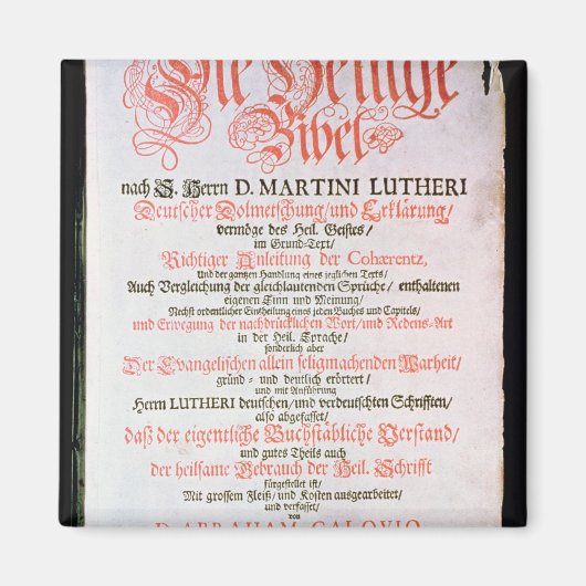 Die heilige Bibel, Vol. I., 1681 Magnet (Vorne)