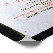 Die heilige Bibel, Vol. I., 1681 Poster (Ecke)