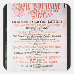Die heilige Bibel, Vol. I., 1681 Quadratischer Aufkleber