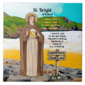 Die Heilige Brigid von Irland und ihr Biersee Fliese (Vorderseite)