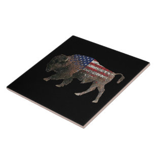 Die heilige Buffalo-Keramik Fliese