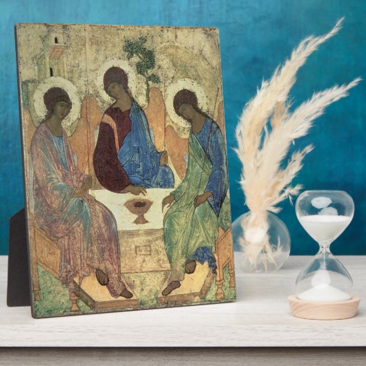 Die Heilige Dreifaltigkeit, 1420er (Tempel auf Taf Fotoplatte (Seite)