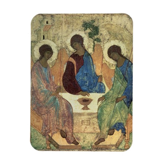 Die Heilige Dreifaltigkeit, 1420er (Tempel auf Taf Magnet (Vertikal)