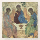 Die Heilige Dreifaltigkeit, 1420s Glasuntersetzer (Vorderseite)