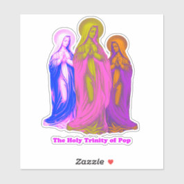 Die Heilige Dreifaltigkeit der bunter Pop-Madonnen Aufkleber