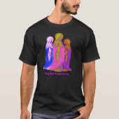 Die Heilige Dreifaltigkeit der bunter Pop-Madonnen T-Shirt (Vorderseite)