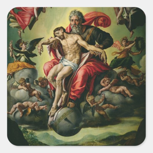 Die Heilige Dreifaltigkeit Quadratischer Aufkleber (Vorderseite)