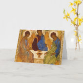 Die Heilige Dreifaltigkeit von Andrei Rublev Karte (Gelbe Blume)