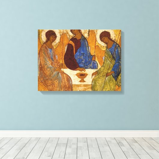 Die Heilige Dreifaltigkeit von Andrei Rublev Leinwanddruck (Insitu (Holzboden))