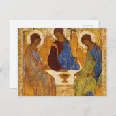 Die Heilige Dreifaltigkeit von Andrei Rublev Postkarte (Vorne/Hinten)
