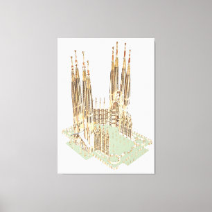 Die heilige Familie Antonio Gaudi. Barcelona Leinwanddruck