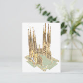 Die heilige Familie Antonio Gaudi. Barcelona Spani Postkarte (Stehend Vorderseite)