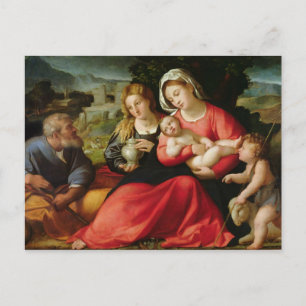 Die Heilige Familie, c.1508-12 (Öl auf Leinwand) Postkarte