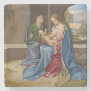 Die heilige Familie durch Giorgione Steinuntersetzer