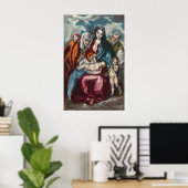 Die Heilige Familie - El Greco, griechisches Kunst Poster (Heimbüro)