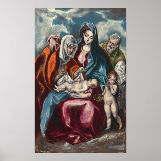 Die Heilige Familie - El Greco, griechisches Kunst Poster (Vorne)