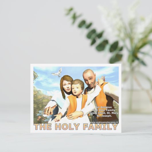 Die heilige Familie Feiertagspostkarte (Stehend Vorderseite)