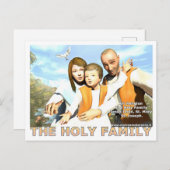 Die heilige Familie Feiertagspostkarte (Vorne/Hinten)