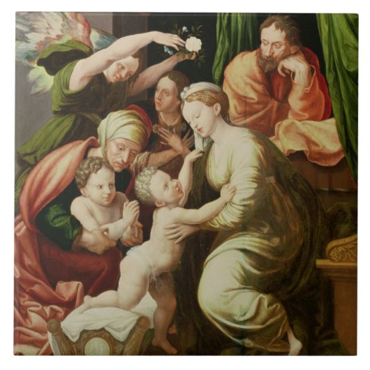 Die heilige Familie Fliese (Vorderseite)
