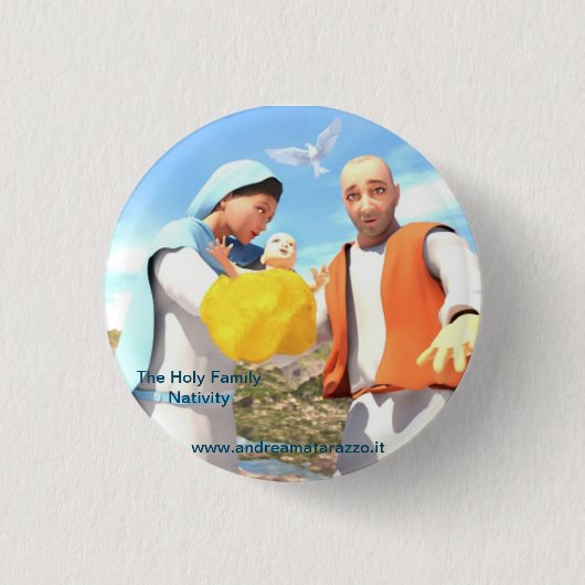 Die Heilige Familie - Geburt Button (Vorderseite)