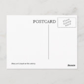 Die Heilige Familie - Geburt des Babys Jesus Postkarte (Rückseite)