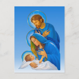 Die Heilige Familie - Geburt des Babys Jesus Postkarte