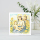 Die Heilige Familie - Geburt Jesu Karte (Stehend Vorderseite)