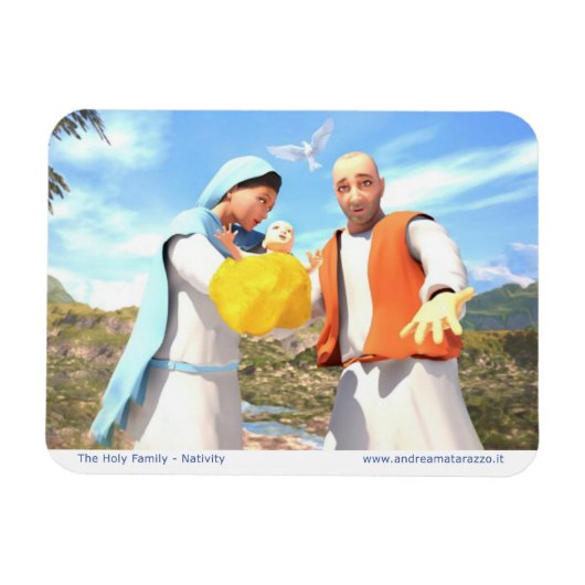 Die Heilige Familie - Geburt Magnet (Horizontal)