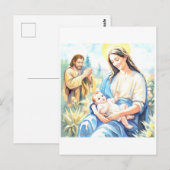 Die Heilige Familie - Geburt Postkarte (Vorne/Hinten)