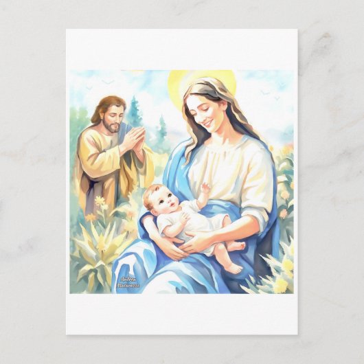 Die Heilige Familie - Geburt Postkarte (Vorderseite)