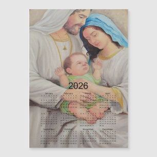 Die Heilige Familie: Göttliche Liebe 2026 Kalender Magnetkarte