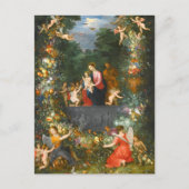 Die heilige Familie, Jan Brueghel Postkarte (Vorderseite)