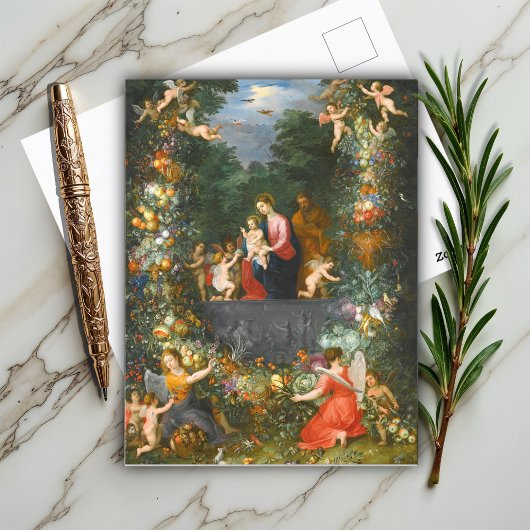 Die heilige Familie, Jan Brueghel Postkarte