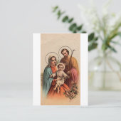 Die heilige Familie - Jesus, Maria und Joseph Postkarte (Stehend Vorderseite)