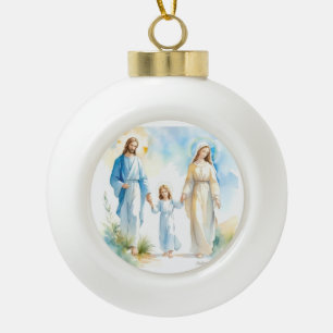 Die heilige Familie Keramik Kugel-Ornament