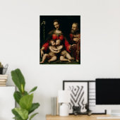Die Heilige Familie mit dem Säugling St. John Poster (Heimbüro)