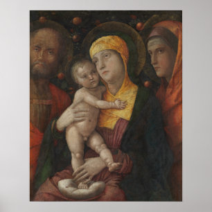 Die heilige Familie mit der Heiligen Maria Magdale Poster