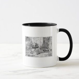 Die heilige Familie mit einer Katze, 1654 Tasse