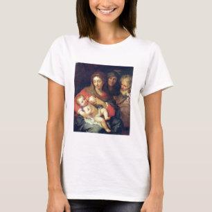 Die heilige Familie mit Elisabeth (Öl auf Tafel) T-Shirt