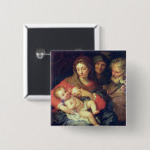 Die heilige Familie mit Elizabeth (Öl auf Platte) Button (Vorne & Hinten)