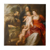 Die heilige Familie mit Heiligen Fliese (Vorderseite)