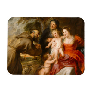 Die heilige Familie mit Heiligen Magnet