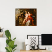 Die heilige Familie mit Heiligen Poster (Heimbüro)