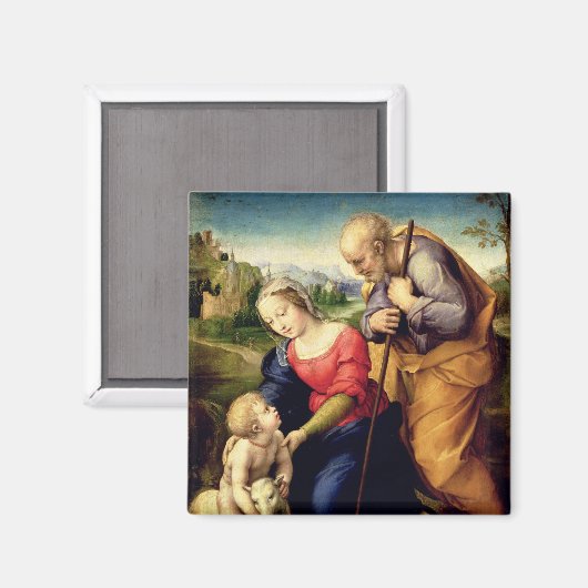 Die heilige Familie mit Lamm, 1507 Magnet (Vorderseite/Rückseite)