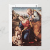 Die heilige Familie mit Lamm Postkarte (Vorne/Hinten)