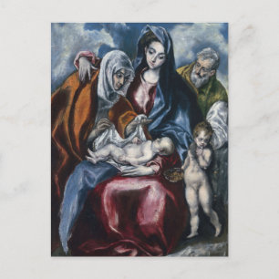 Die Heilige Familie mit St. Anna von El Greco Postkarte