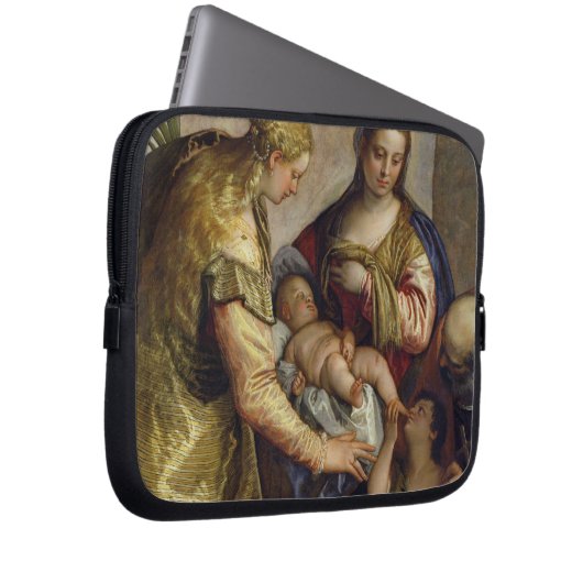 Die heilige Familie mit St. Barbara, c.1550 (Öl Laptopschutzhülle (Vorne Rechts)