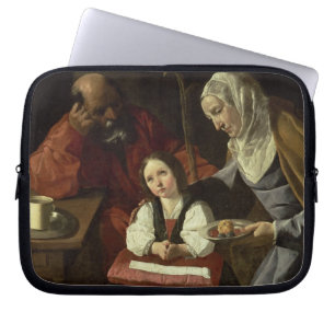 Die heilige Familie (Öl auf Leinwand) (für Detai Laptopschutzhülle