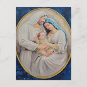 Die Heilige Familie: Porträt der göttlichen Liebe Postkarte
