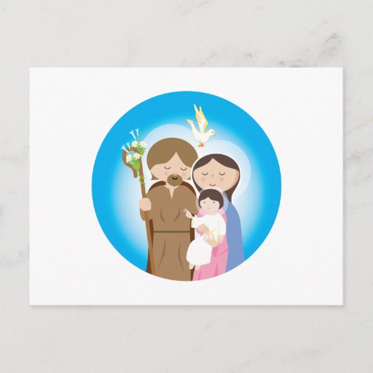 Die heilige Familie Postkarte (Vorderseite)